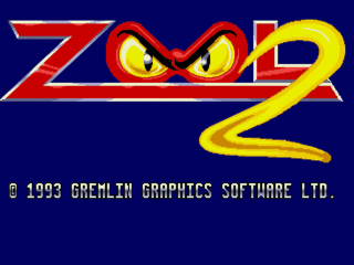 Zool 2 title screen for Amiga